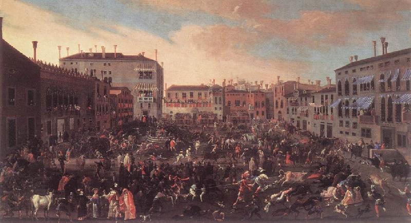 HEINTZ, Joseph the Younger The Bull Hunt in Campo San Polo af China oil painting art